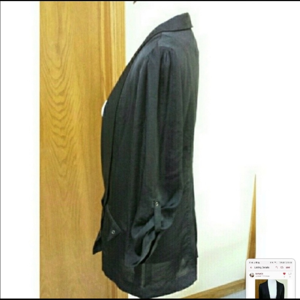 BCBGeneration Long Black Lightweight Jacket - Picture 3 of 4